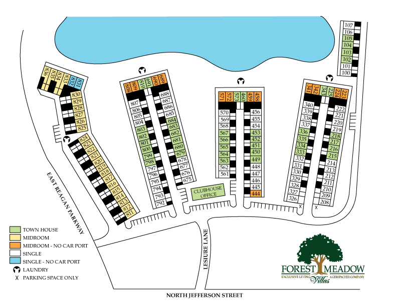 Forest Meadows Villas Layout Map
